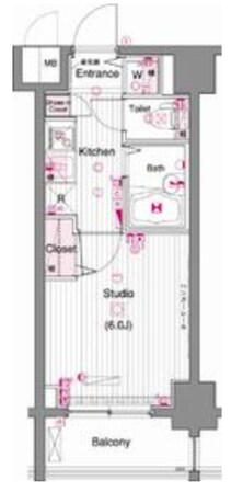 門前仲町駅 徒歩4分 2階の物件間取画像